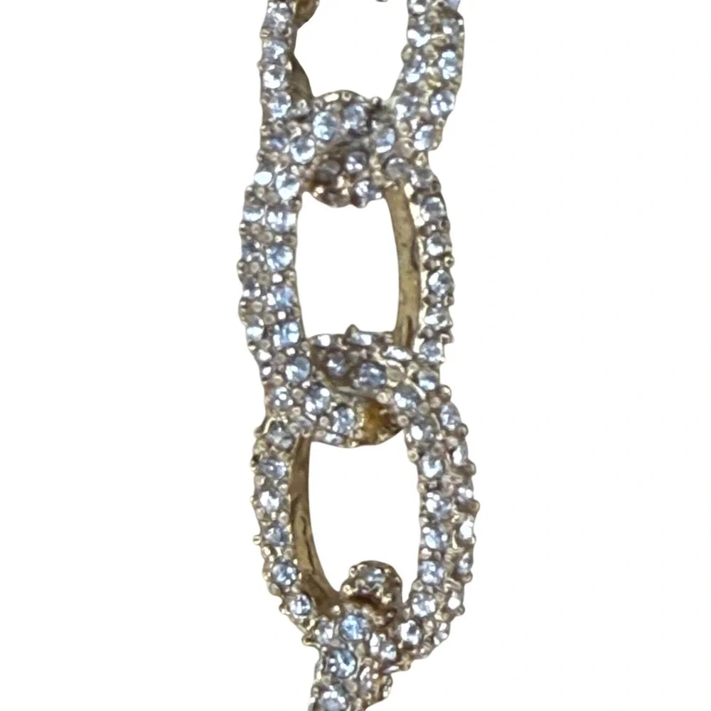 Glam Pave‎ Crystal Gold Tone Link Bracelet from J.Crew